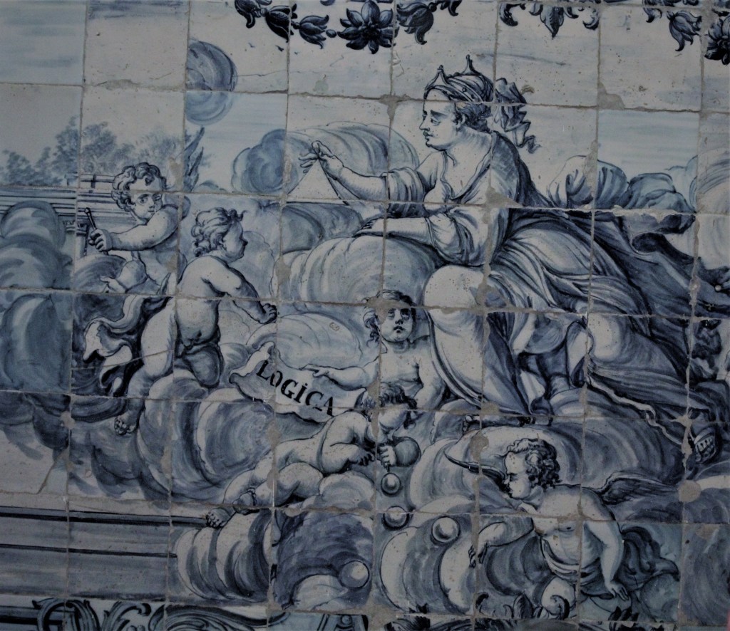 Allegory of architecture, Great Lisbon Workshop. Joaquim de Brito e Silva, c.1750. Classroom of the Convento das Necessidades, Lisbon. © Teresa Verão.