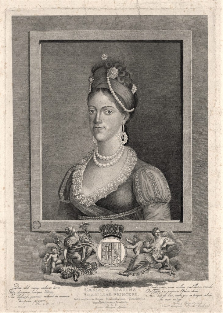 Carlota Joaquina Brasiliae Princeps. J. Manuel Leitão de Vasconcelos, c. 1805-1810. ©Biblioteca Nacional de Lisboa