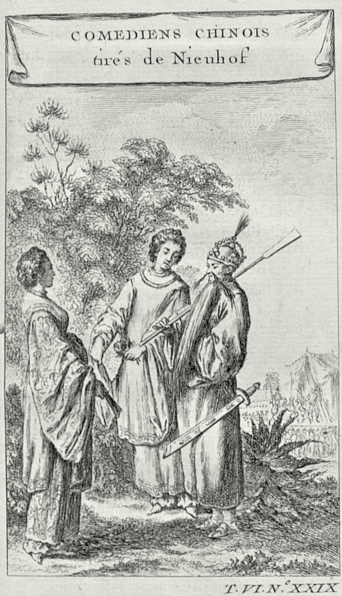 Chinese comediants. Histoire Generale des Voyages, 1749. © Biblioteca Pública de Évora