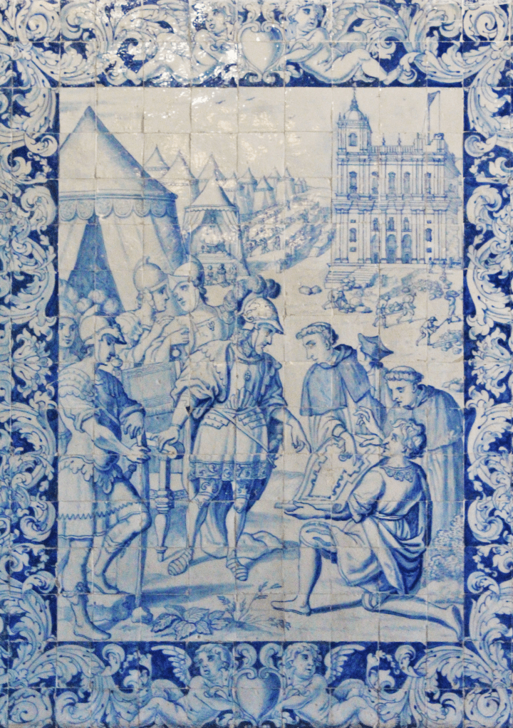 D. Afonso Henriques leading the construction of the Monastery of São Vicente de Fora. Manuel dos Santos, c. 1710 © MTV